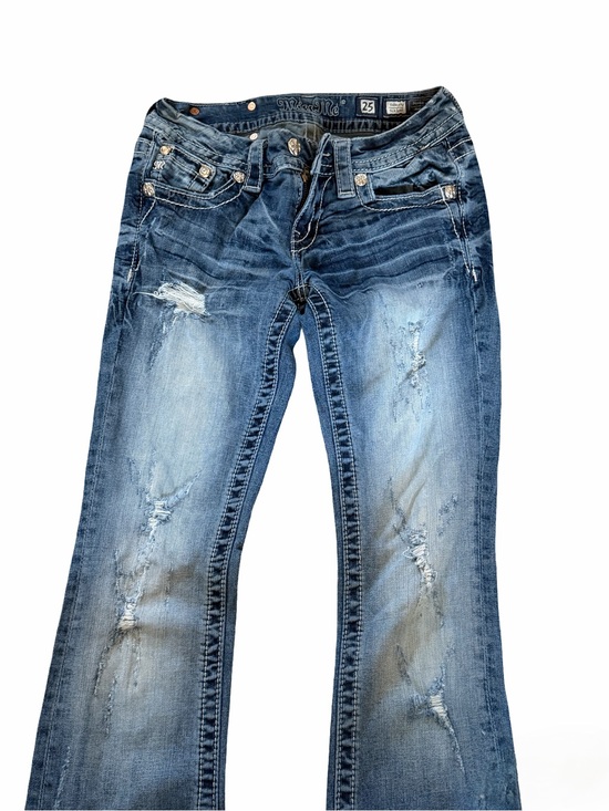 Miss Me Denim - Vintage 2000s Miss Me Distressed Light Blue Bootcut Jeans